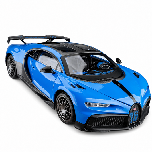 1:18 Bugatti Chiron Diecast Model Car with Sound & Lights on white background