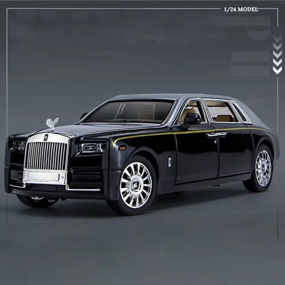 1:24 Rolls-Royce Phantom Modified Diecast Model - Black / Silver