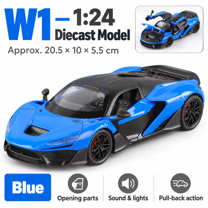 1:24 McLaren W1 Diecast Model - Blue