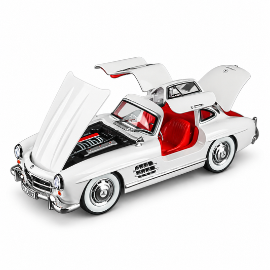 1:24 Mercedes-Benz 300 SL Gullwing Diecast Model on white background