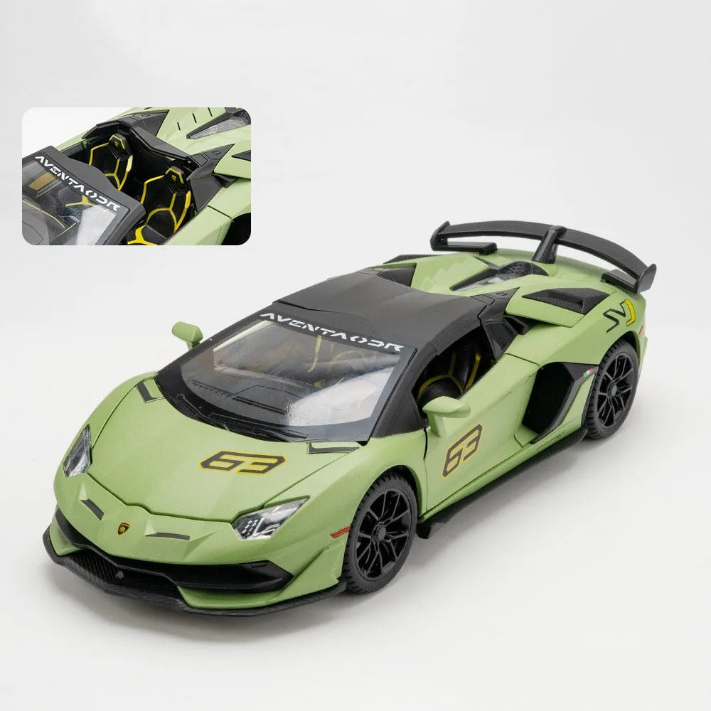 1:24 Lamborghini Aventador SVJ 63 Roadster Diecast Model - Green