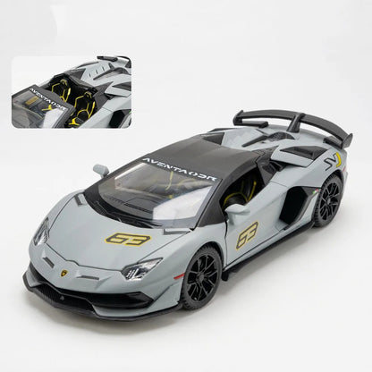 1:24 Lamborghini Aventador SVJ 63 Roadster Diecast Model - Gray