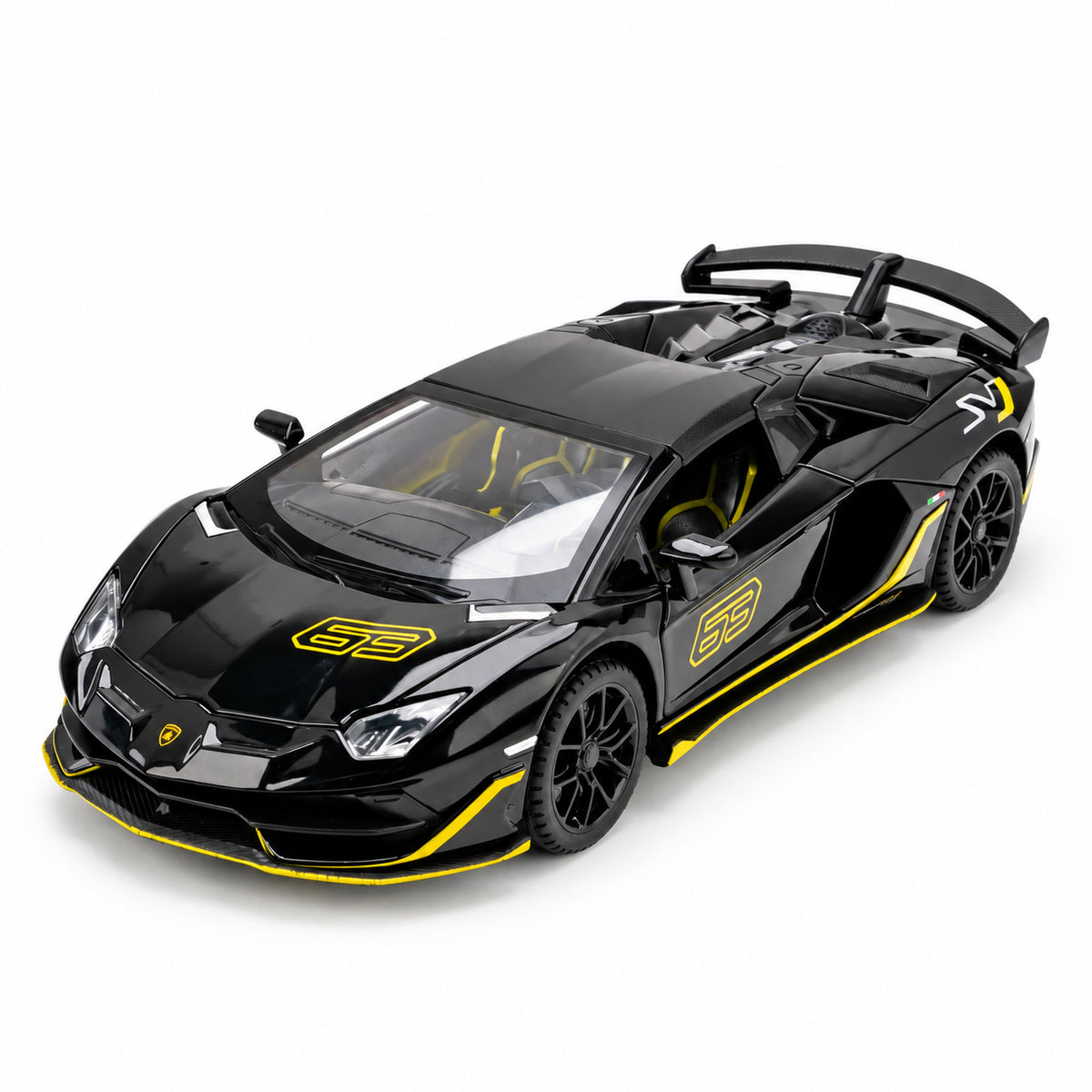 1:24 Lamborghini Aventador SVJ 63 Roadster Diecast Model on white background
