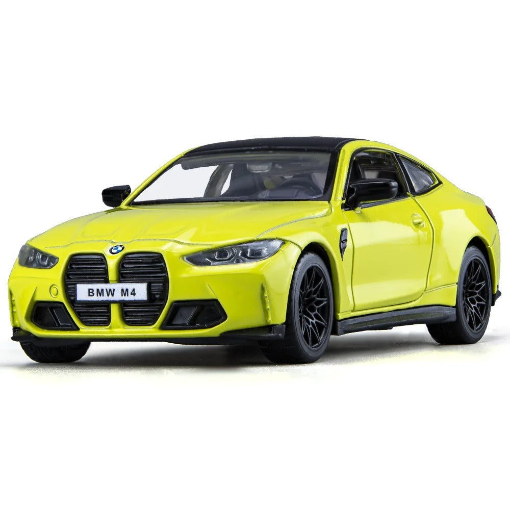 1:32 BMW M4 – Road & Safety Car Editions Diecast Model - Yellow