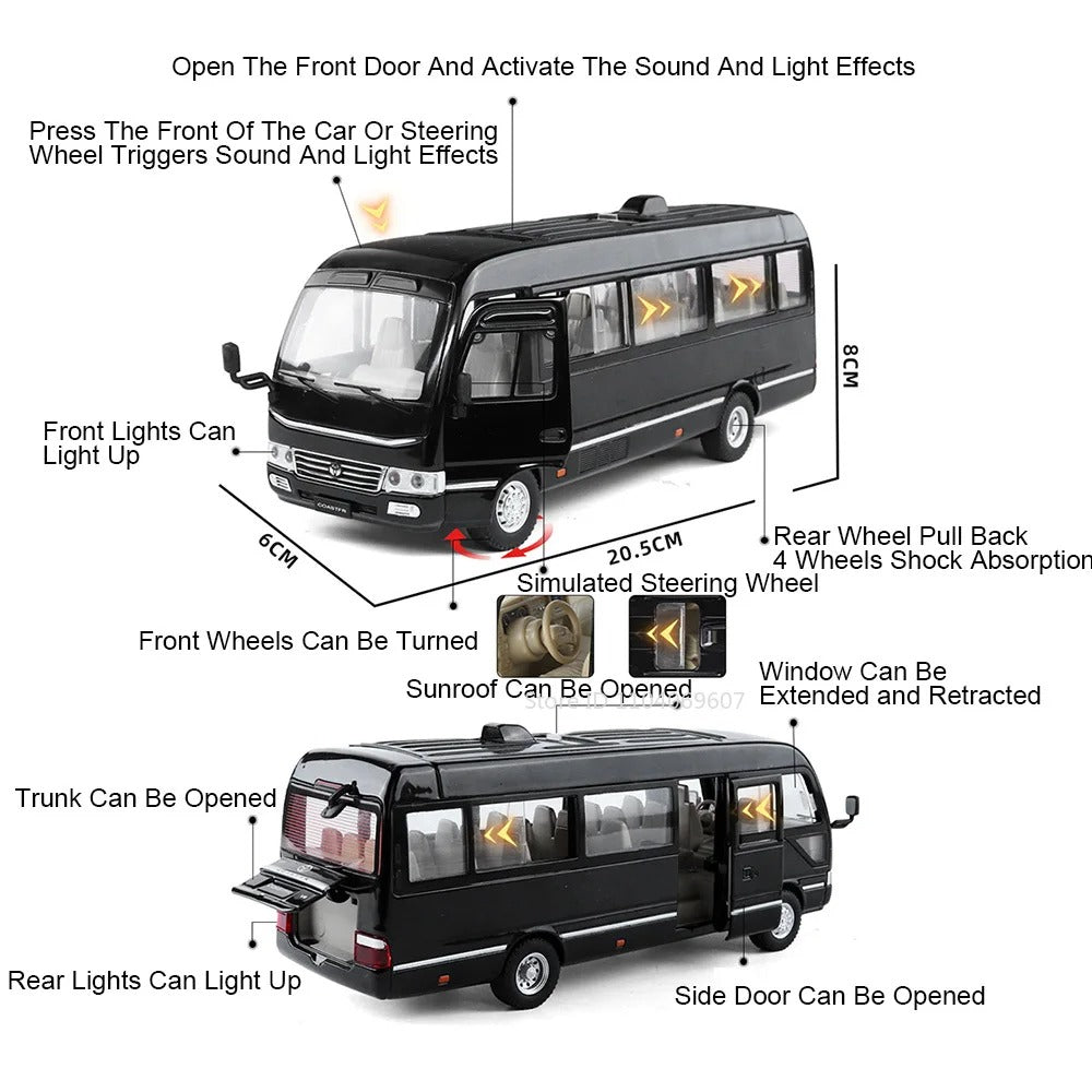 1:24 Toyota Coaster Diecast Model - details