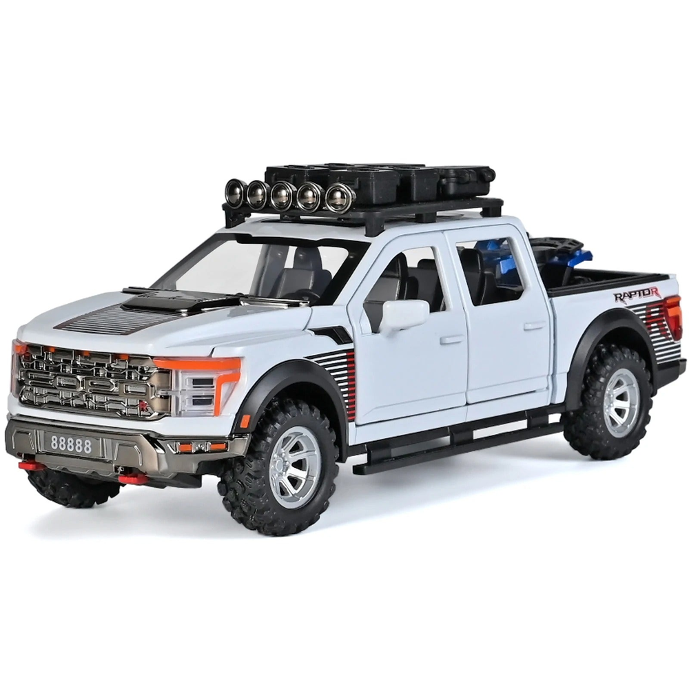 1:24 Ford F-150 Raptor Diecast Pickup Model — White