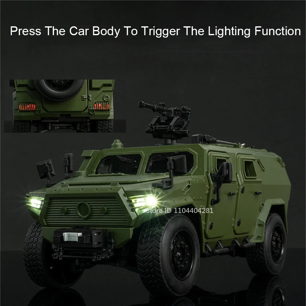 1:18 Dongfeng Mengshi Armored Vehicle Diecast Model - details