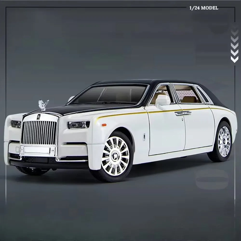 1:24 Rolls-Royce Phantom Modified Diecast Model - White / Black
