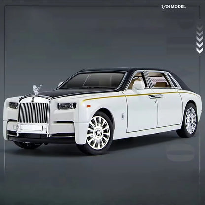 1:24 Rolls-Royce Phantom Modified Diecast Model - White / Black