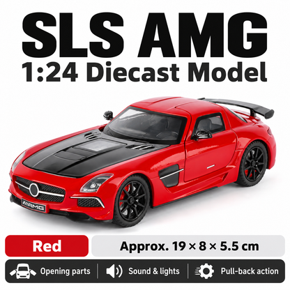 1:24 Mercedes-Benz SLS AMG Modified Diecast Model - Red