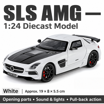 1:24 Mercedes-Benz SLS AMG Modified Diecast Model - White
