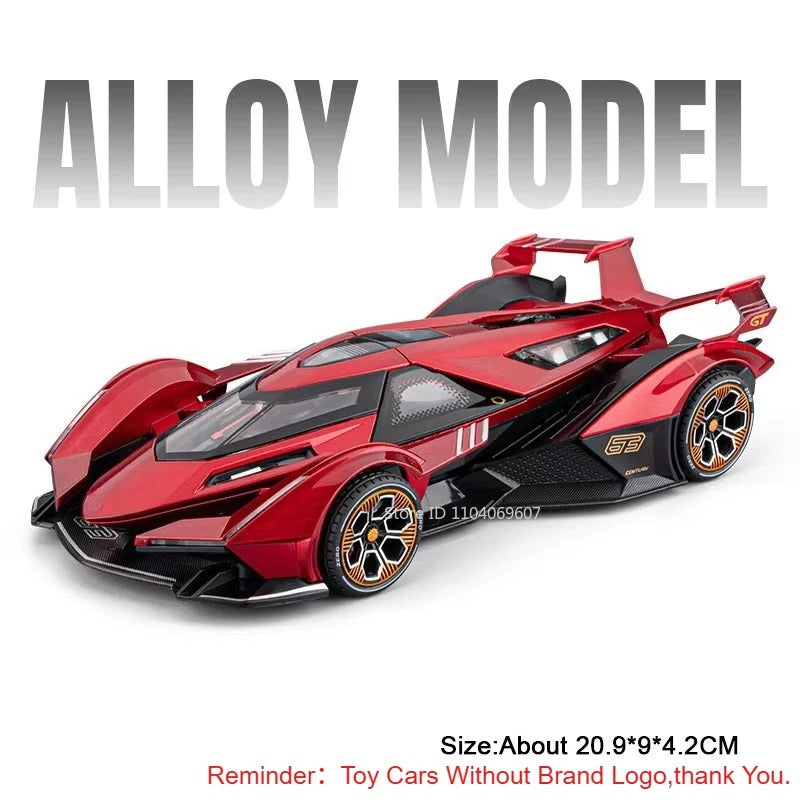 1:24 Lamborghini V12 Vision GT Diecast Model - Red