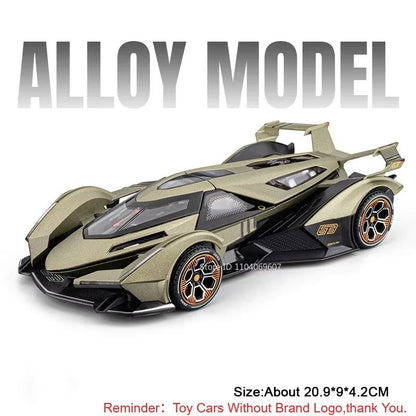 1:24 Lamborghini V12 Vision GT Diecast Model - Olive Gold