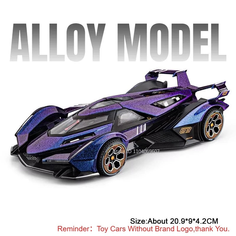 1:24 Lamborghini V12 Vision GT Diecast Model - Chameleon Purple