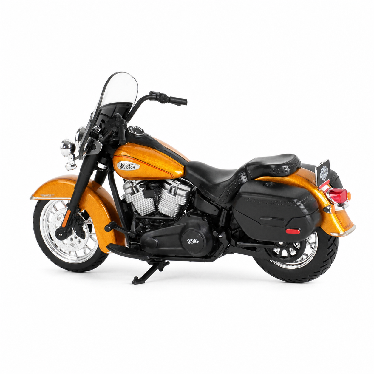 1:18 Harley Davidson 2023 Heritage Classic Diecast Motorcycle Model on white background