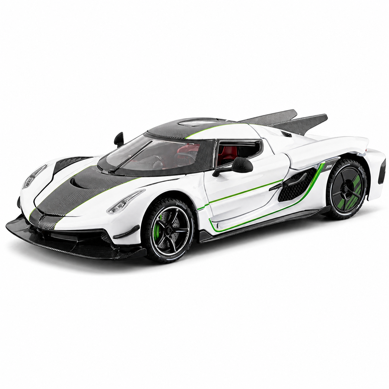 1:24 Koenigsegg Jesko Absolut Model with Sound & Lights on white background