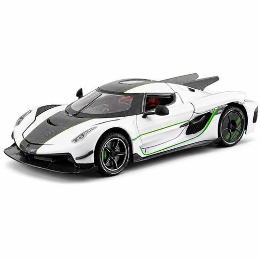 1:24 Koenigsegg Jesko Absolut Model with Sound & Lights on white background