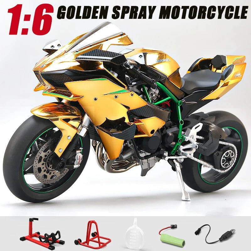 Kawasaki H2R 1:6 Diecast Motorcycle Model with Mist Spray, Sound & Lights