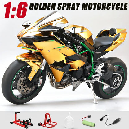 Kawasaki H2R 1:6 Diecast Motorcycle Model with Mist Spray, Sound & Lights