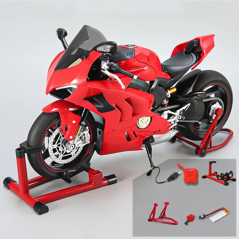 1:6 Ducati V4 Diecast Model Motorcycle – Alloy, Light & Sound, Smoke Effect