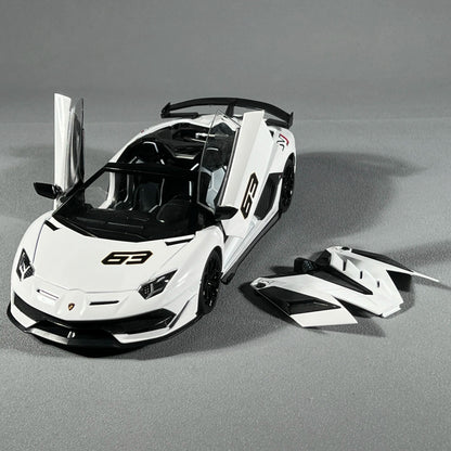 1:18 Ford Mustang GT500 Diecast Model Car – Premium Alloy Collectible with Opening Doors, Light & Sound
