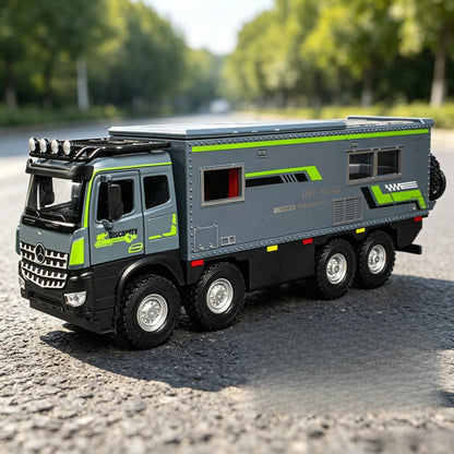 1:18 Normadi Motorhome Diecast Model Outdoor Camping Travel RV Vehicle Inertia Replica Collectible Car for Boy