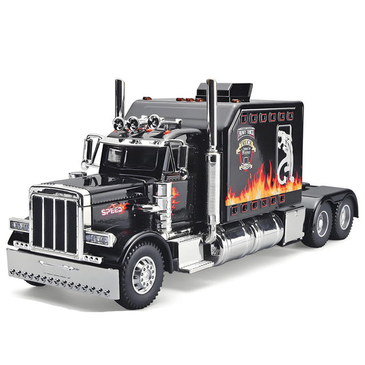 1:24 Peterbilt 389 Diecast Alloy Truck – Lights, Sound & Pull-Back Action