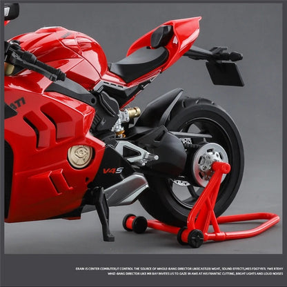 1/9 Ducati Panigale V4S Alloy Diecast Motorcycle Model with Light