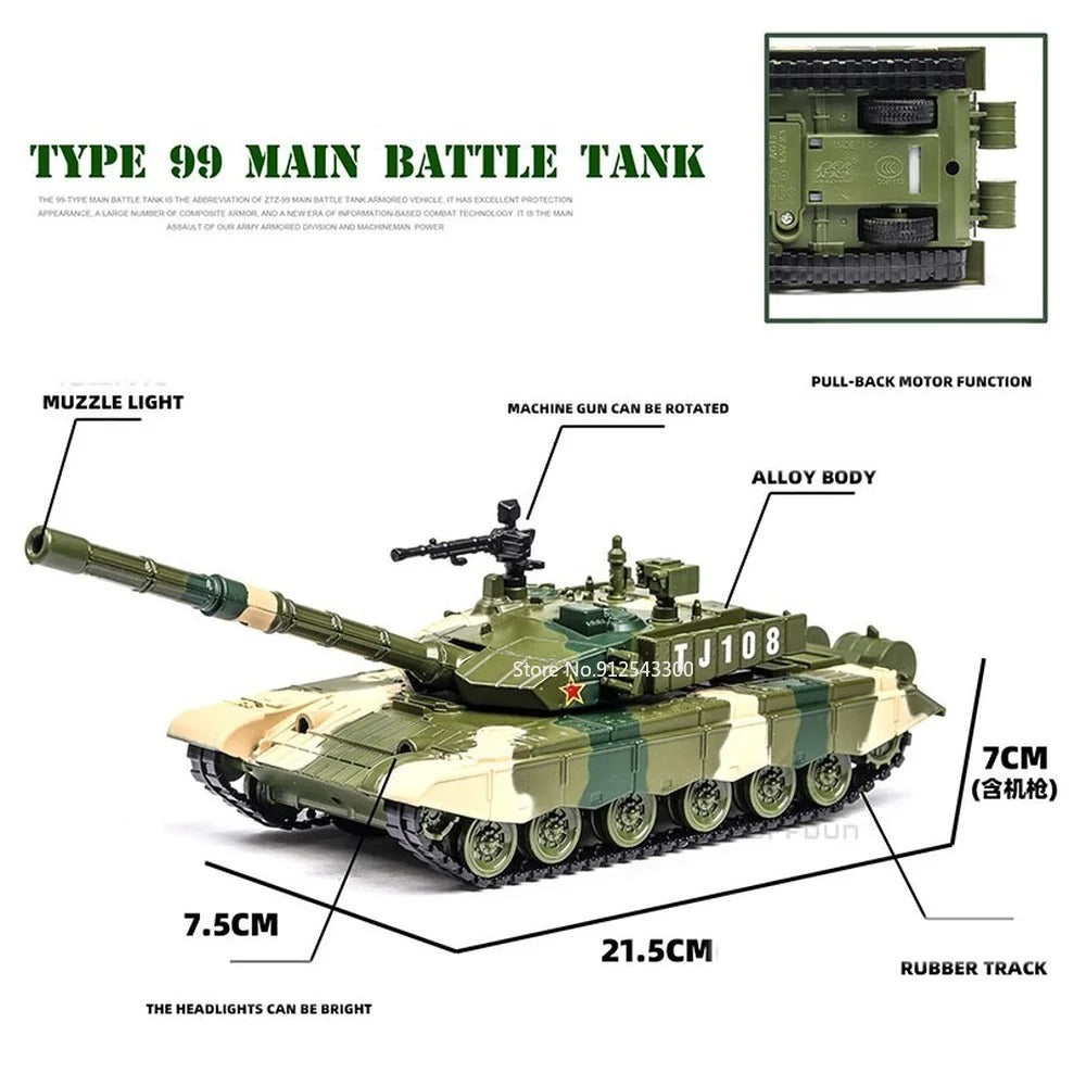 1:32 Type ZTZ-99 Diecast Tank Model