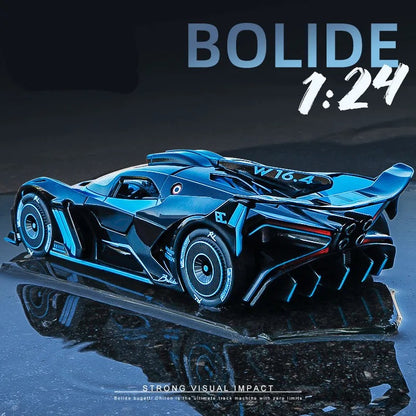 1:24 Bugatti Bolide Diecast Model Car with Sound & Lights image 3