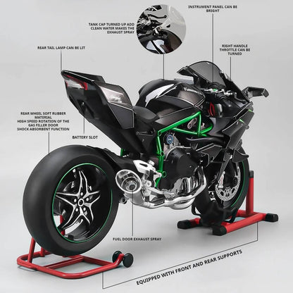 1:6 Kawasaki H2R Ultimate Collector's Edition - Bootable Engine Sound & Mist Spray