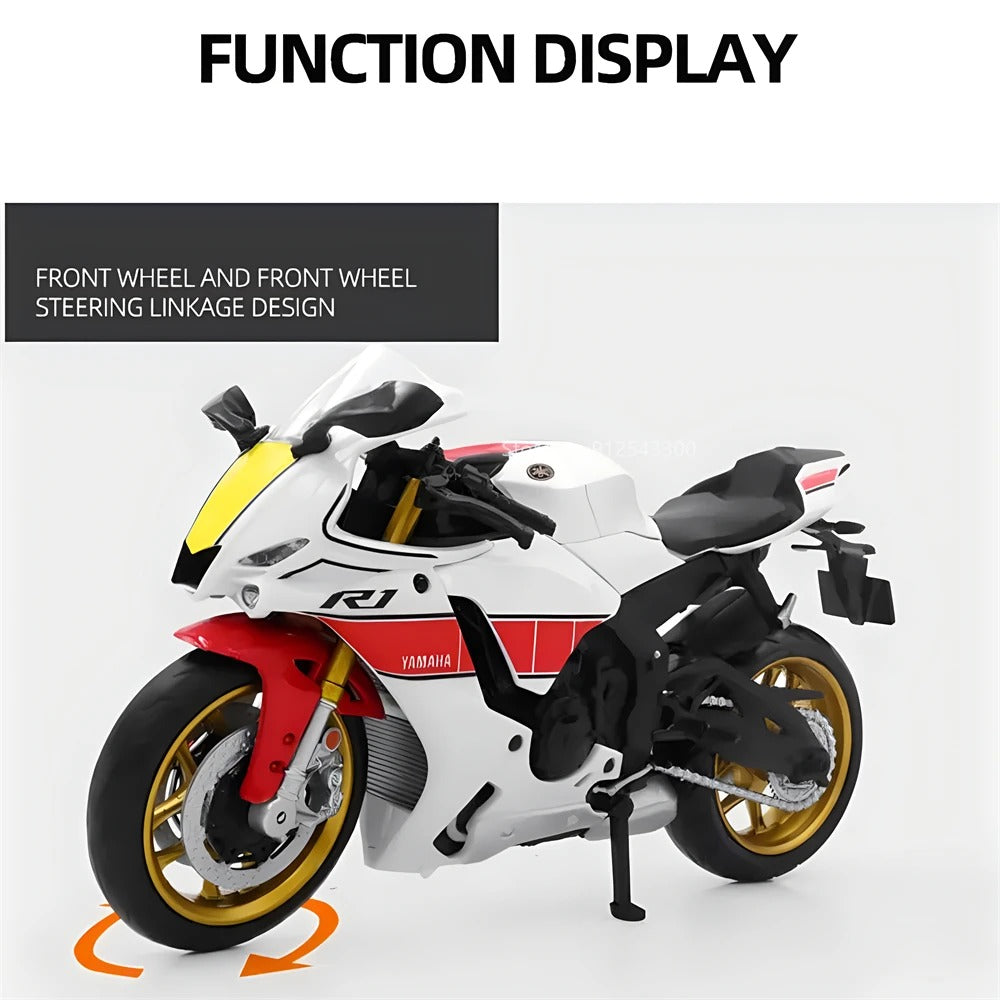 1/12 Scale Yamaha YZF-R1M Die-cast Motorcycle Model
