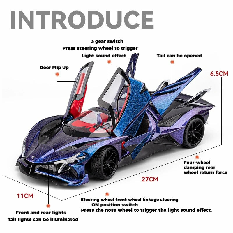 1:18 Apollo Project EVO Diecast Supercar Model – Premium Alloy Collectible Display Car