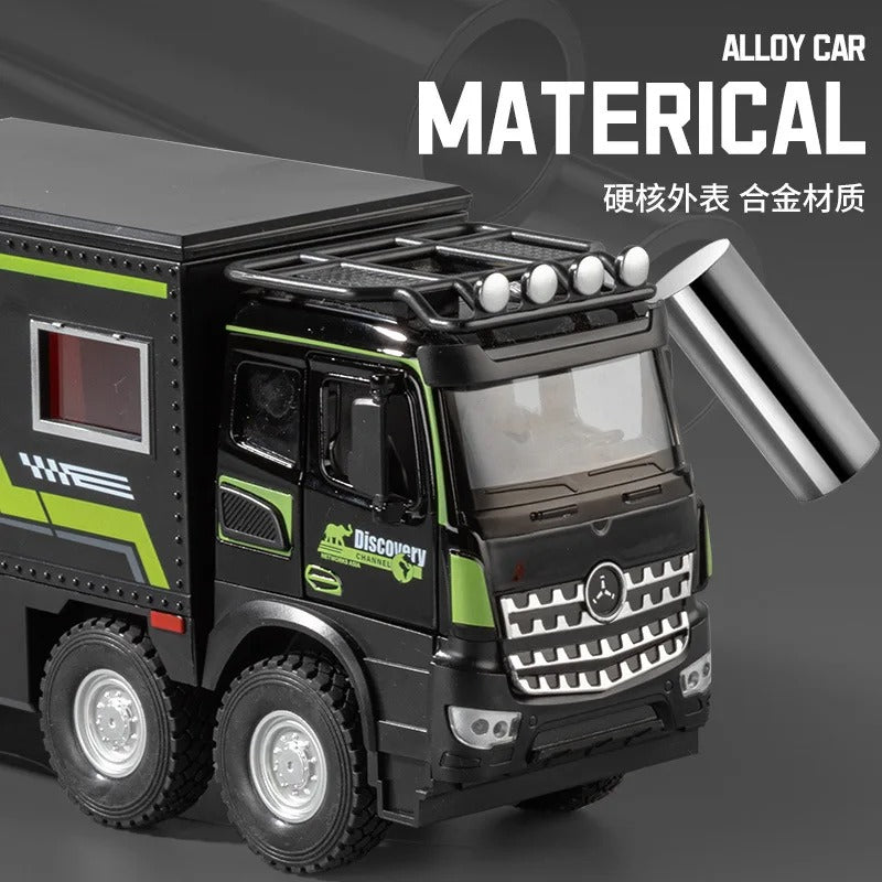 1:18 Normadi Motorhome Diecast Model Outdoor Camping Travel RV Vehicle Inertia Replica Collectible Car for Boy