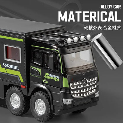 1:18 Normadi Motorhome Diecast Model Outdoor Camping Travel RV Vehicle Inertia Replica Collectible Car for Boy