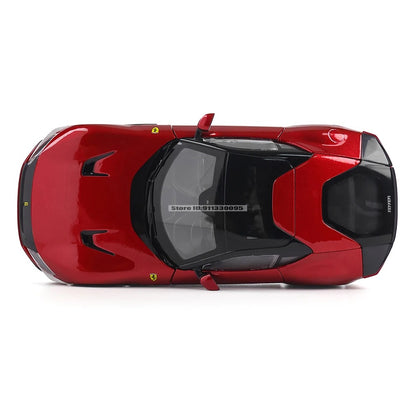 Bburago 1:24 Ferrari 12 Cilindri Diecast Model Car | 4-Door Opening Alloy Collectible | Red