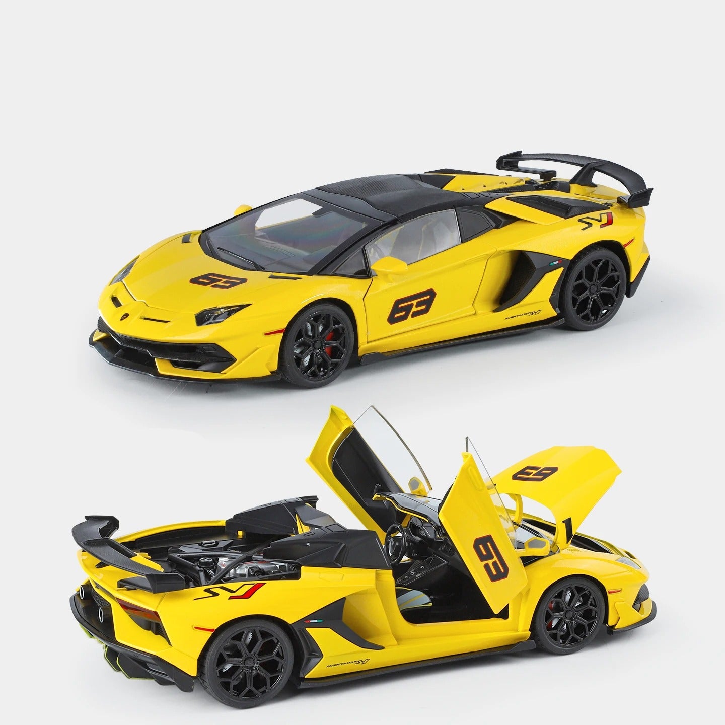 1:18 Ford Mustang GT500 Diecast Model Car – Premium Alloy Collectible with Opening Doors, Light & Sound