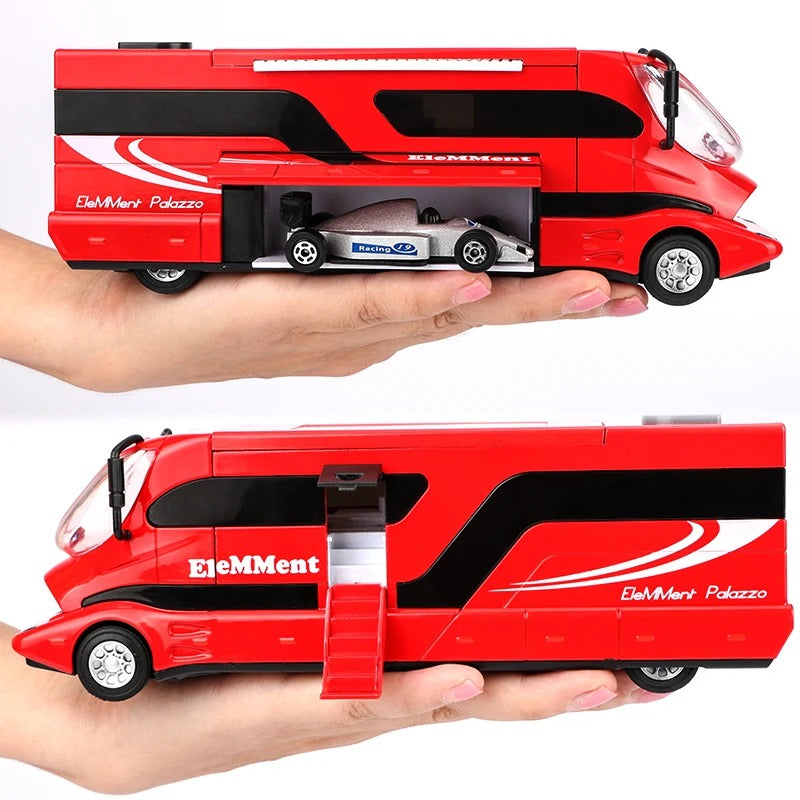 Diecast Luxury RV Limousine Bus Alloy Toy Car Model