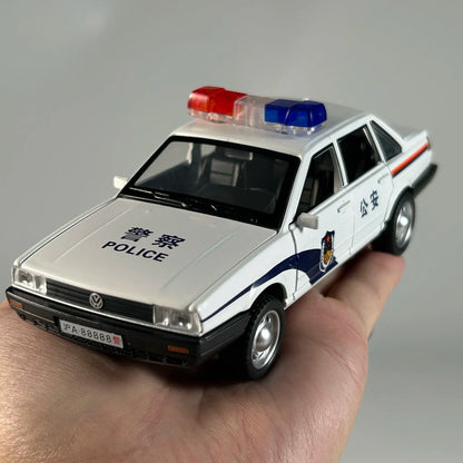 1:32 Volkswagen Santana Police Diecast Model Car image 6