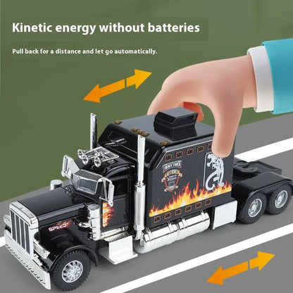 1:24 Peterbilt 389 Diecast Alloy Truck – Lights, Sound & Pull-Back Action