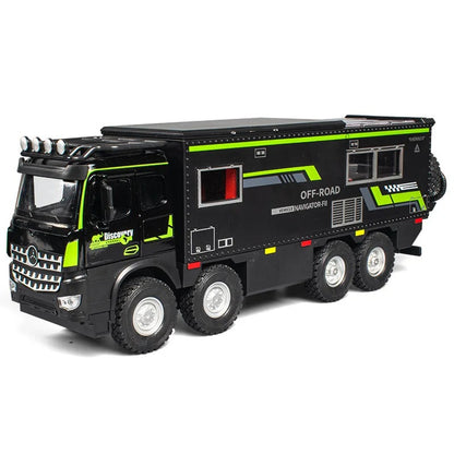 1:18 Normadi Motorhome Diecast Model Outdoor Camping Travel RV Vehicle Inertia Replica Collectible Car for Boy