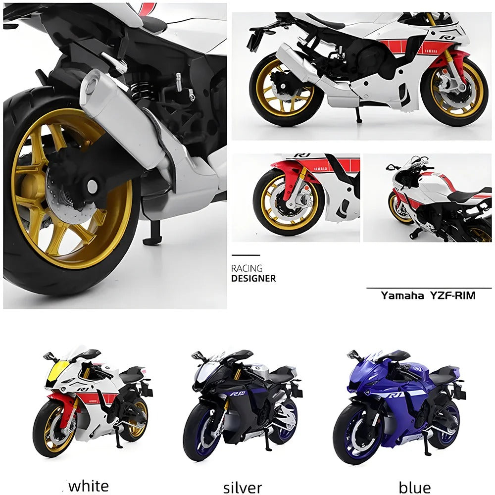 1/12 Scale Yamaha YZF-R1M Die-cast Motorcycle Model