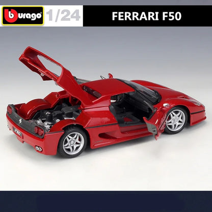 Bburago 1:24 Ferrari F50 Diecast Model Car | Alloy Metal Collectible | Red