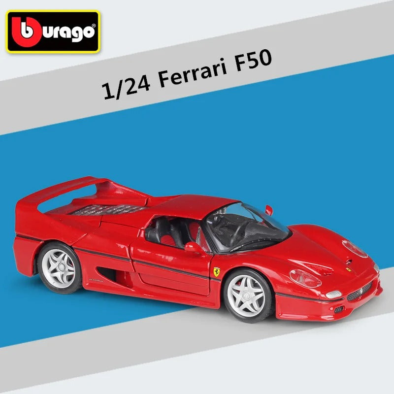 Bburago 1:24 Ferrari F50 Diecast Model Car | Alloy Metal Collectible | Red