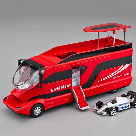 Diecast Luxury RV Limousine Bus Alloy Toy Car Model