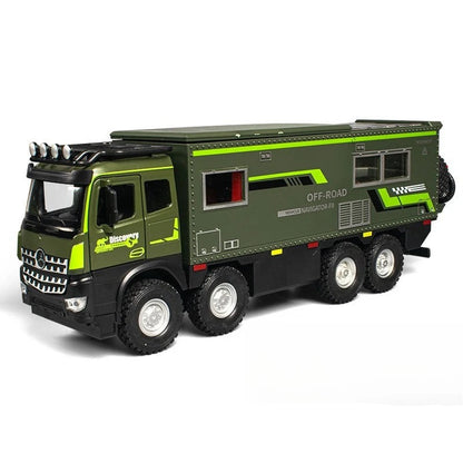 1:18 Normadi Motorhome Diecast Model Outdoor Camping Travel RV Vehicle Inertia Replica Collectible Car for Boy