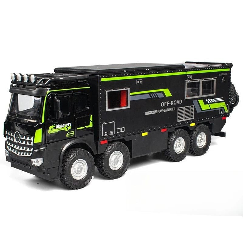 1:18 Normadi Motorhome Diecast Model Outdoor Camping Travel RV Vehicle Inertia Replica Collectible Car for Boy