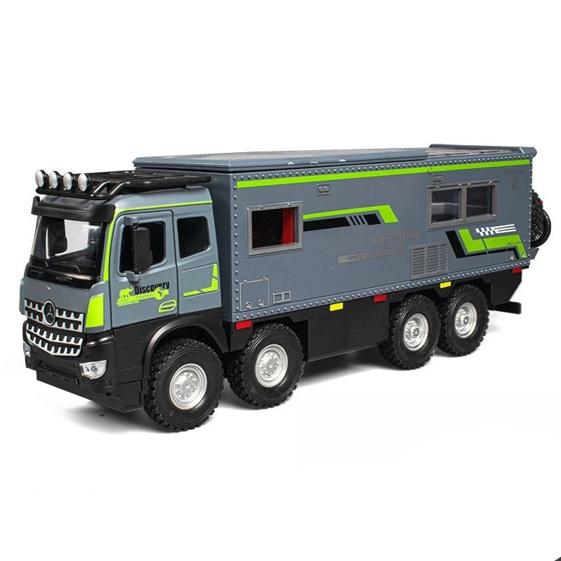1:18 Normadi Motorhome Diecast Model Outdoor Camping Travel RV Vehicle Inertia Replica Collectible Car for Boy