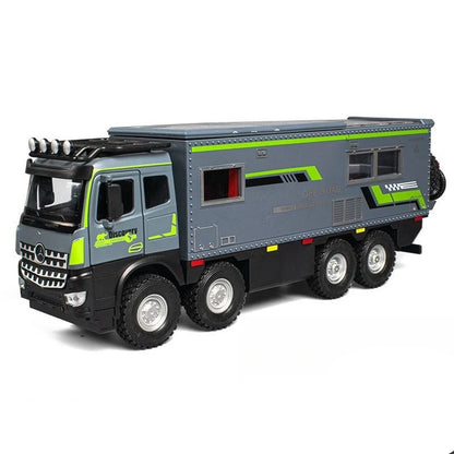 1:18 Normadi Motorhome Diecast Model Outdoor Camping Travel RV Vehicle Inertia Replica Collectible Car for Boy
