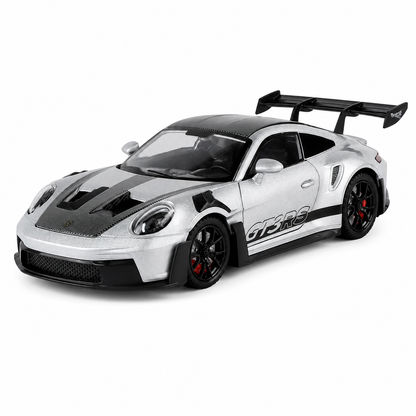 1:24 Porsche 911 GT3 RS Diecast Model Car with Sound & Lights on white background